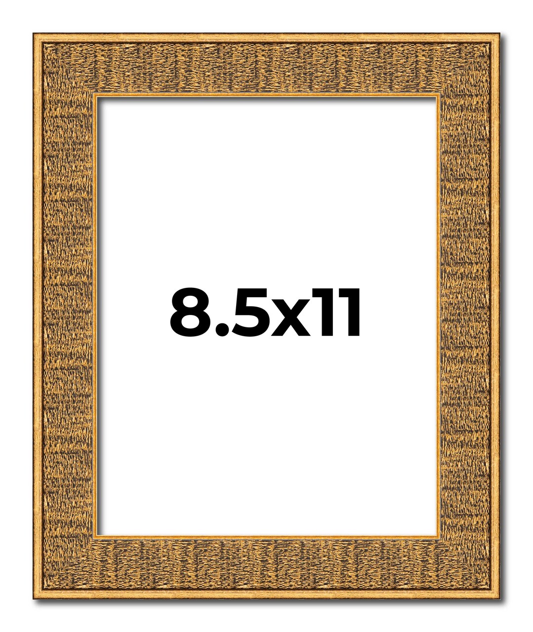 Photo Size Sculpted Black Picture Frame - UV Acrylic, Foam Board Backing, Hanging Hardware